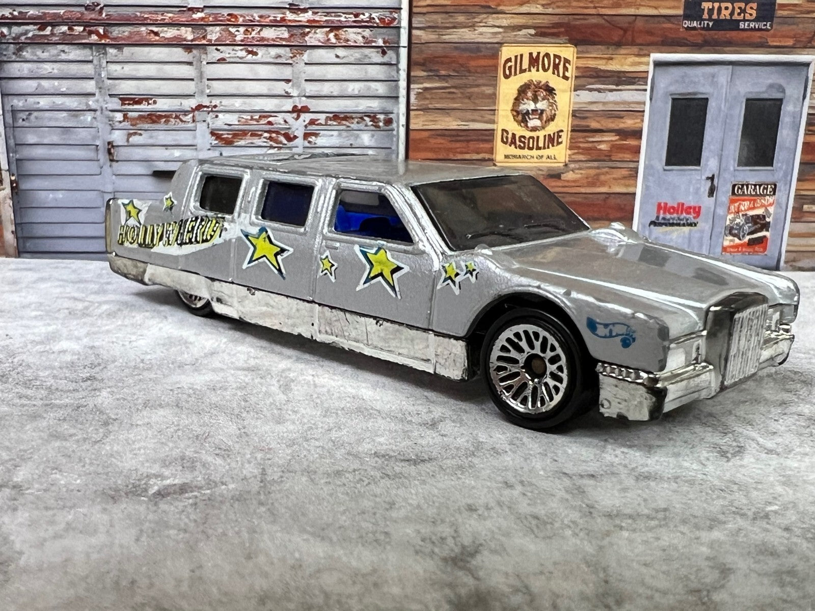 🔥🔥🔥Hot Wheels 1990 Hollywierd Limousine Silver C14🔥🔥🔥