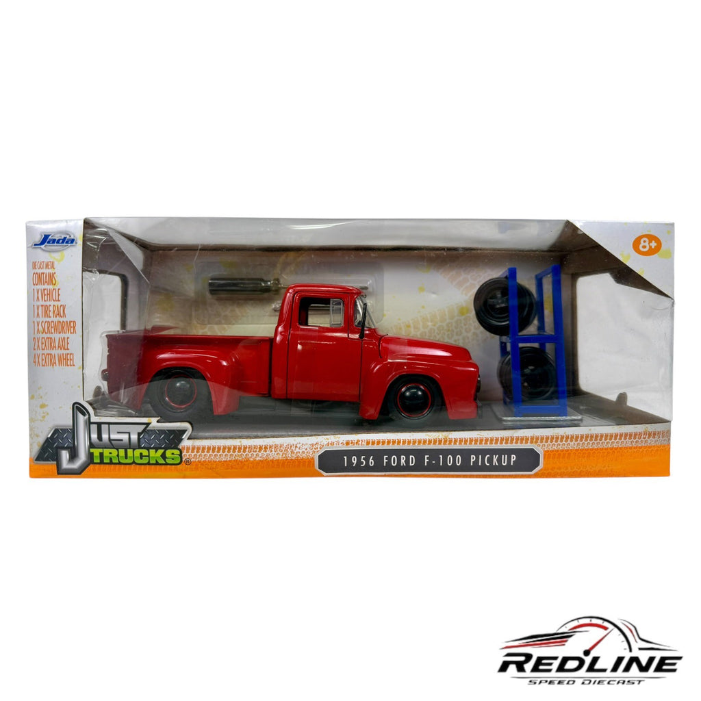 🇺🇸Jada Toys Just Trucks Red 1956 Ford F-100 Pickup 1:24🇺🇸