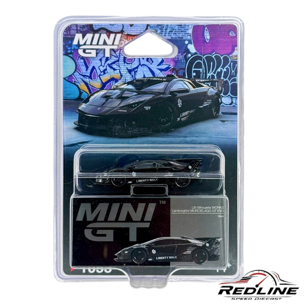 🎌Mini GT Lamborghini LB-Silhouette WORKS MURCIELAGO GT Evo Black H14🎌