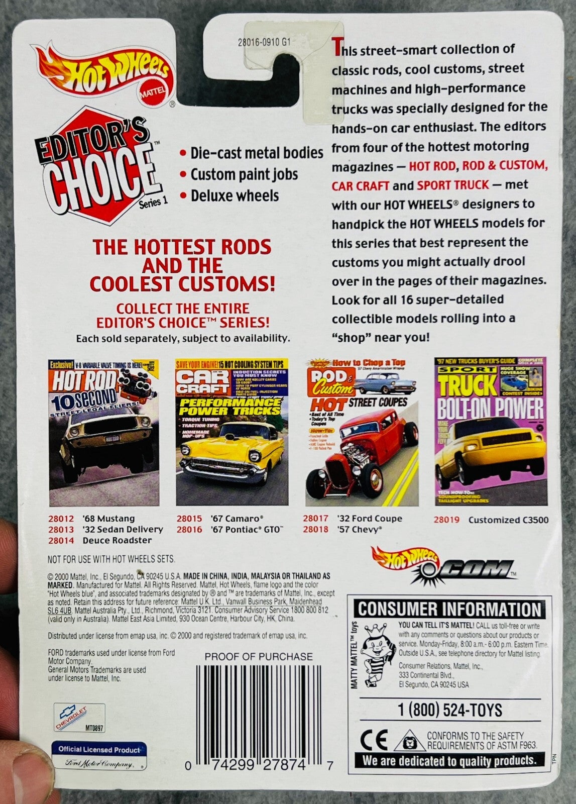 🔥🔥Hot Wheels Target Editor's Choice Pontiac GTO BLUE Car Craft H17🔥🔥