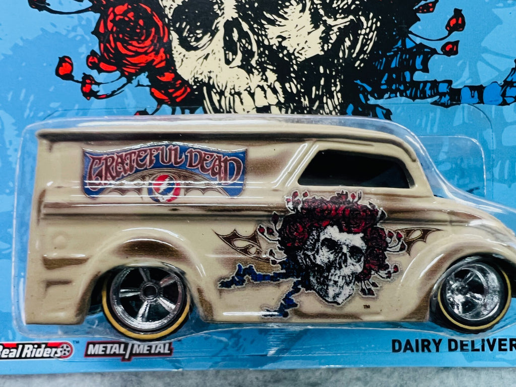 ☮️☮️☮️Grateful Dead Hot Wheels Dairy Delivery Truck Real Riders H34☮️☮️☮️