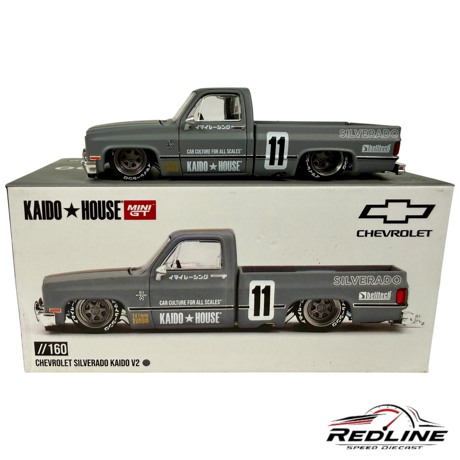 🇺🇸Kaido House Chevrolet Silverado Kaido V2 KHMG160 Opened 1:64🇺🇸