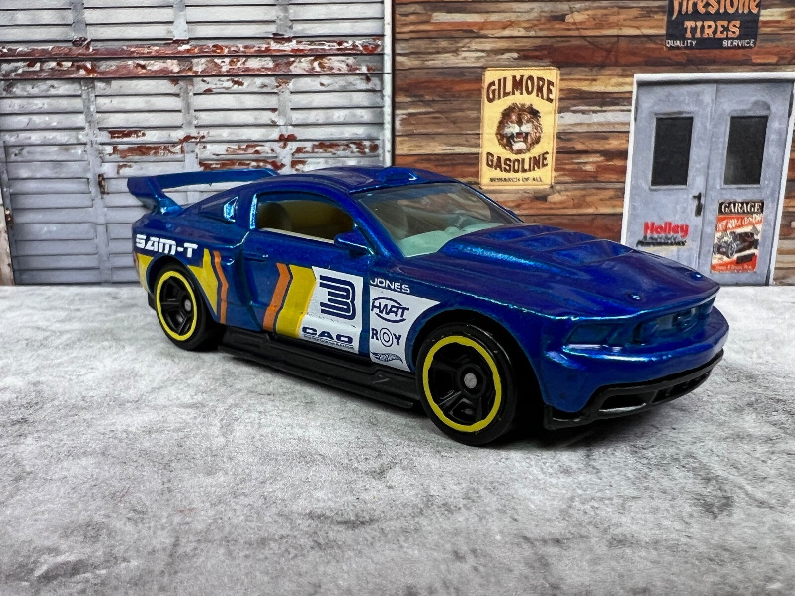 🐎🐎🐎🐎Hot Wheels  Blue  Custom '12 Ford Mustang 🐎🐎🐎🐎