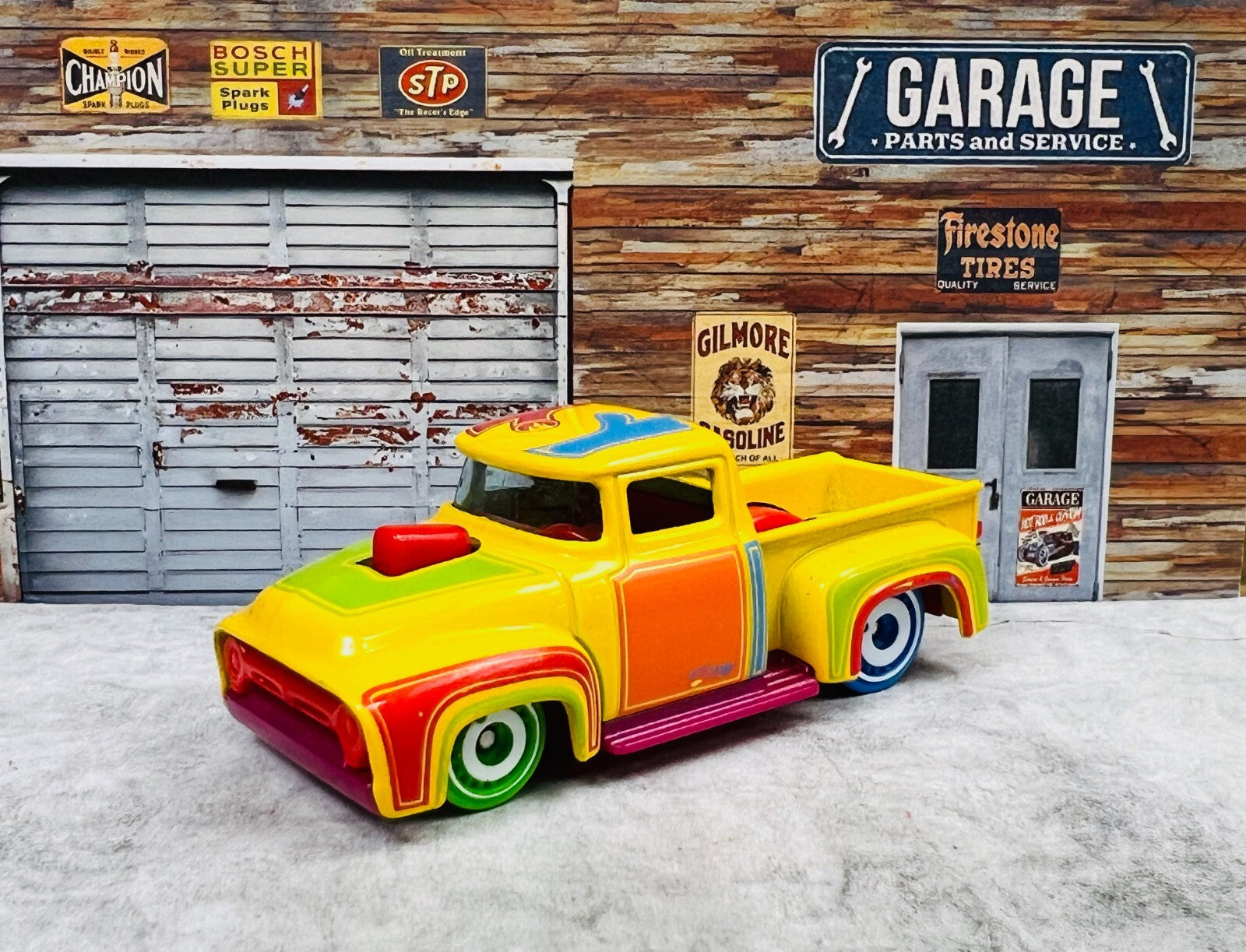 🇺🇸🇺🇸Hot Wheels Treasure Hunt Custom '56 Ford Truck HW Art Cars C18🇺🇸🇺🇸