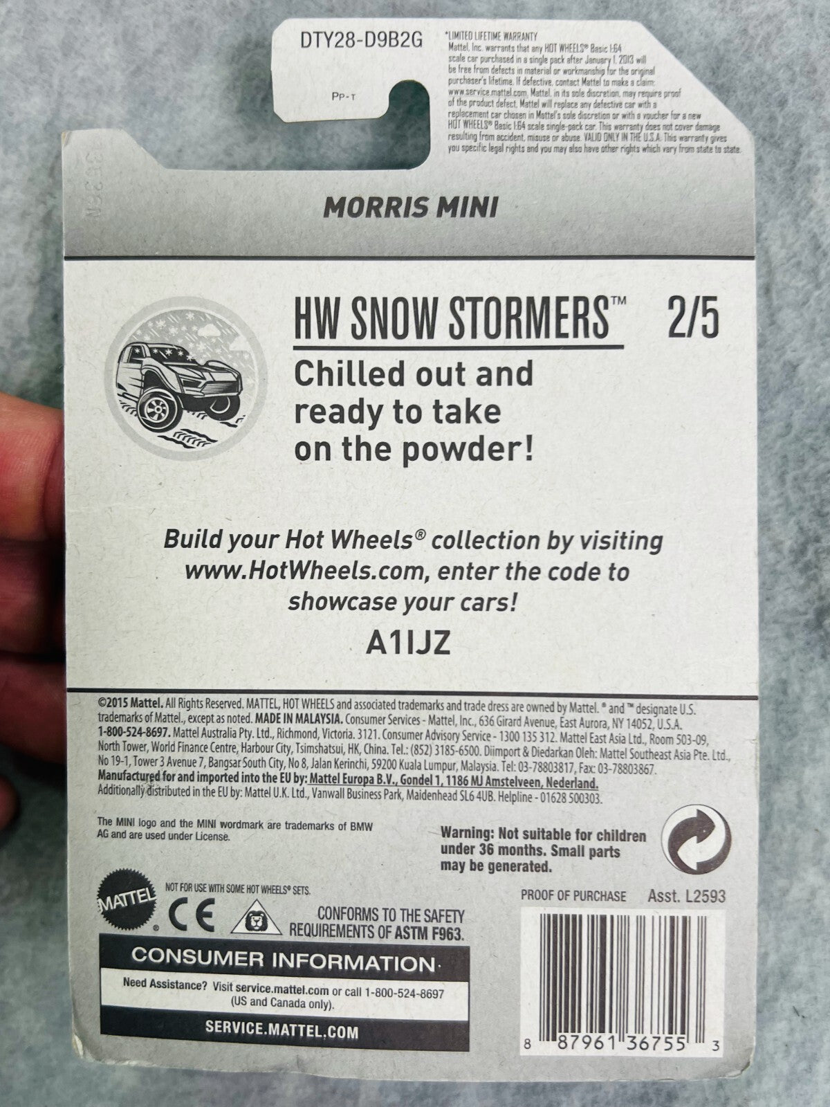 🇬🇧🇬🇧🇬🇧Hot Wheels HW Snow Stormers Morris Mini H27🇬🇧🇬🇧🇬🇧