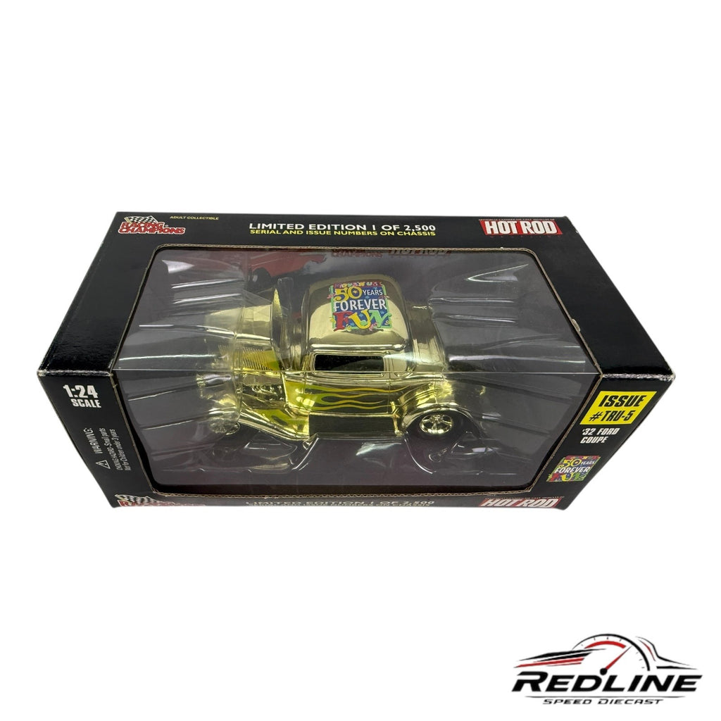 🏁Racing Champions Hot Rod "32 Ford Coupe Gold 1:24 C2🏁