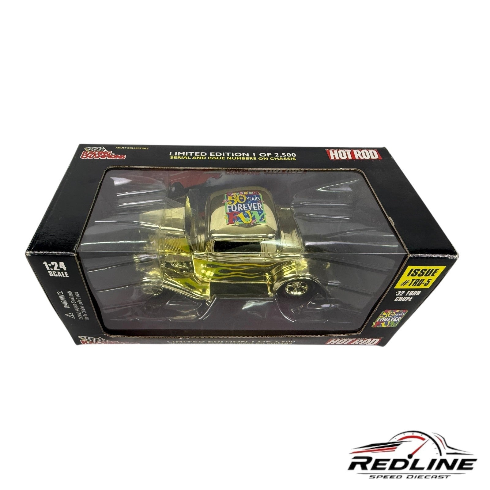 🏁Racing Champions Hot Rod "32 Ford Coupe Gold 1:24 C2🏁