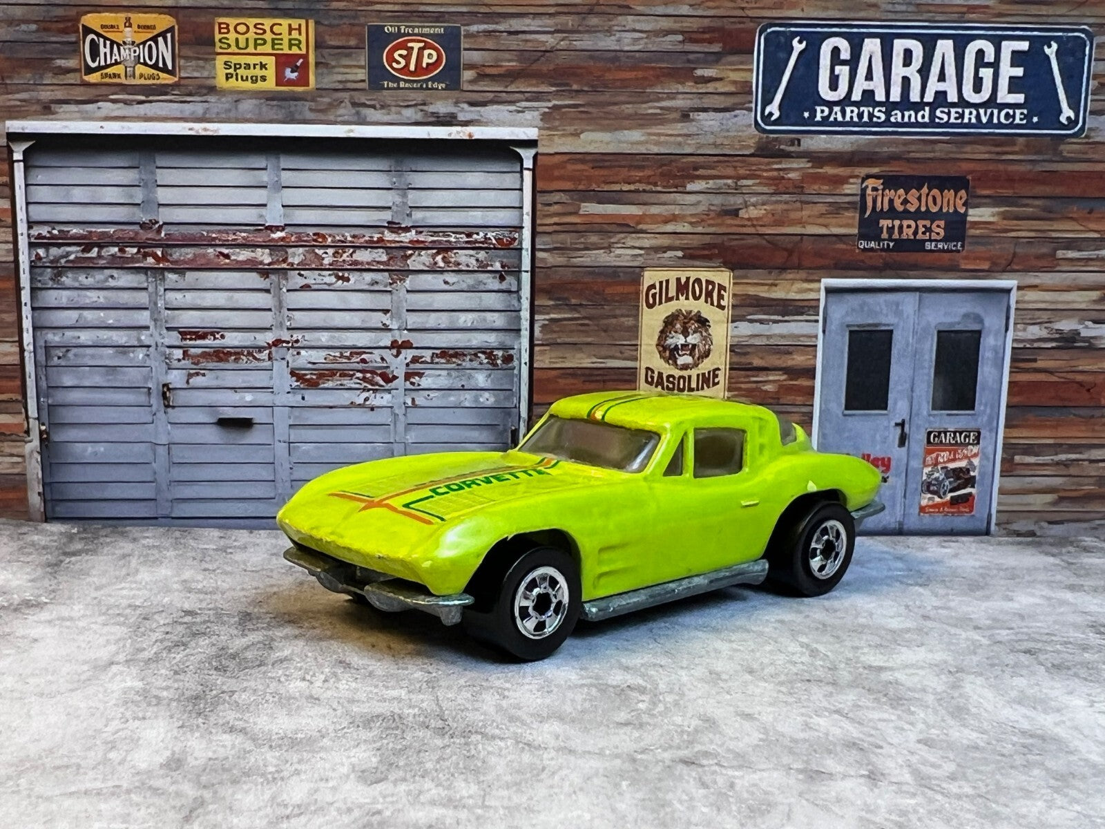 🇺🇸1979 Mattel Hot Wheels Yellow Green 1963 Split Window Corvette C6🇺🇸