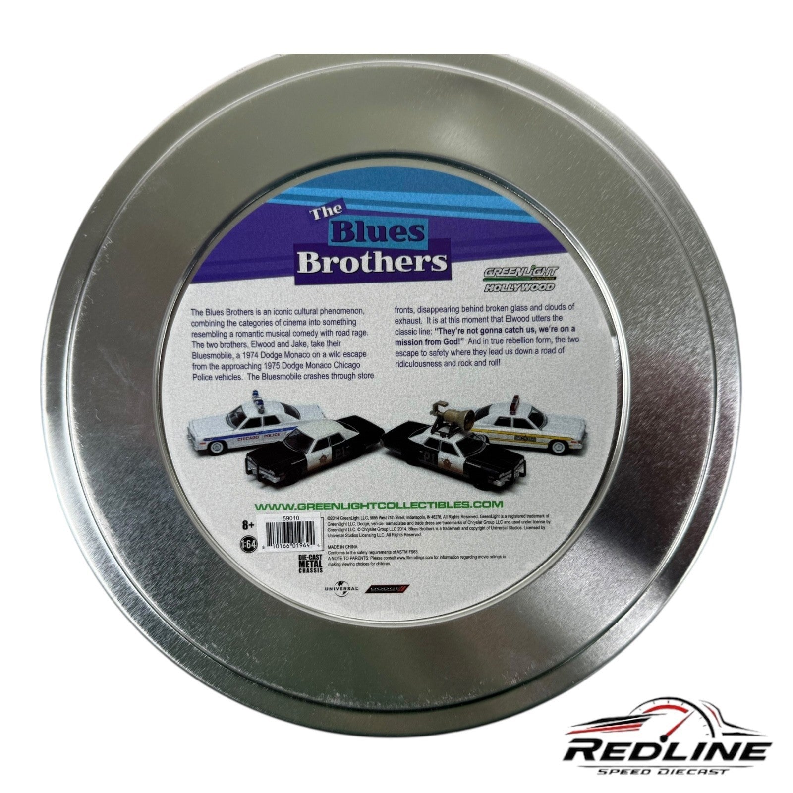 🔥🔥Greenlight BLUE BROTHERS 4-Car Collector Set Film Reel Case 1:64 A2🔥🔥