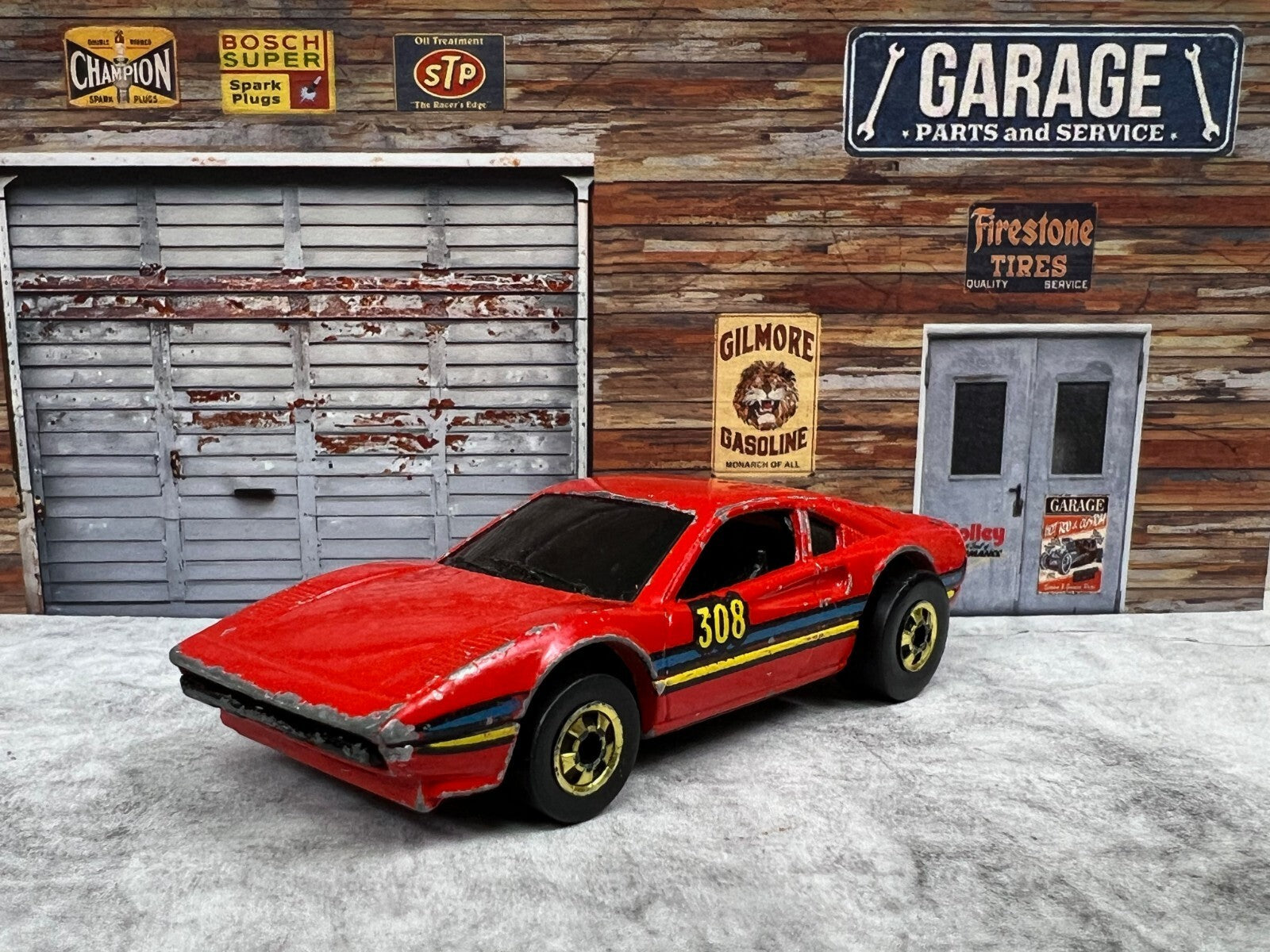🇮🇹🇮🇹Vintage 1977 Hot Wheels Ferrari 308 Red Diecast Hong Kong C12🇮🇹🇮🇹