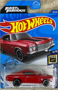 🔥🔥🔥HOT WHEELS HW SCREEN TIME  '70 CHEVELLE SS RED  FAST & FURIOUS HW18🔥🔥🔥