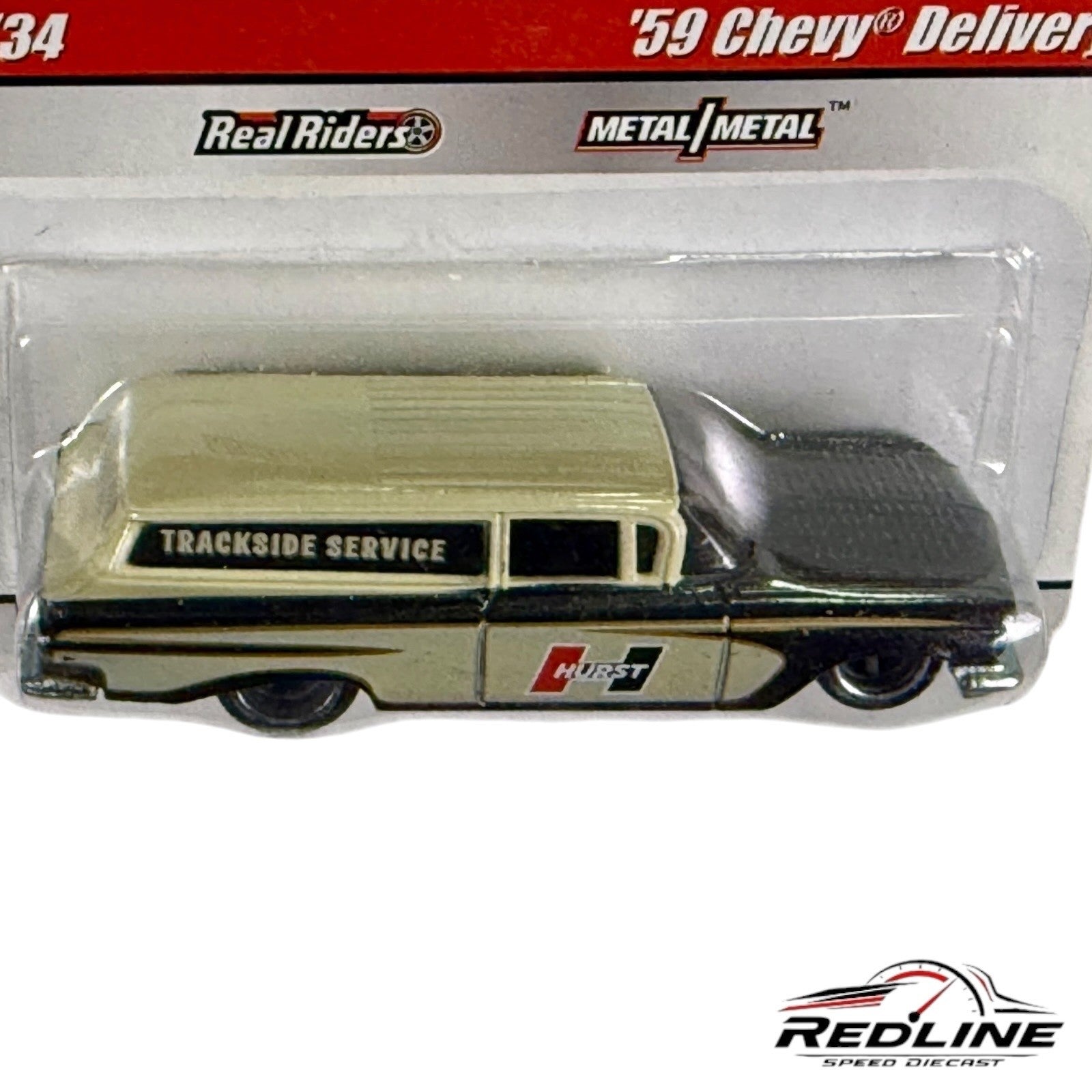 🇺🇸Hot Wheels Real Riders‘59 Chevy Delivery Hurst White/Brown H13🇺🇸