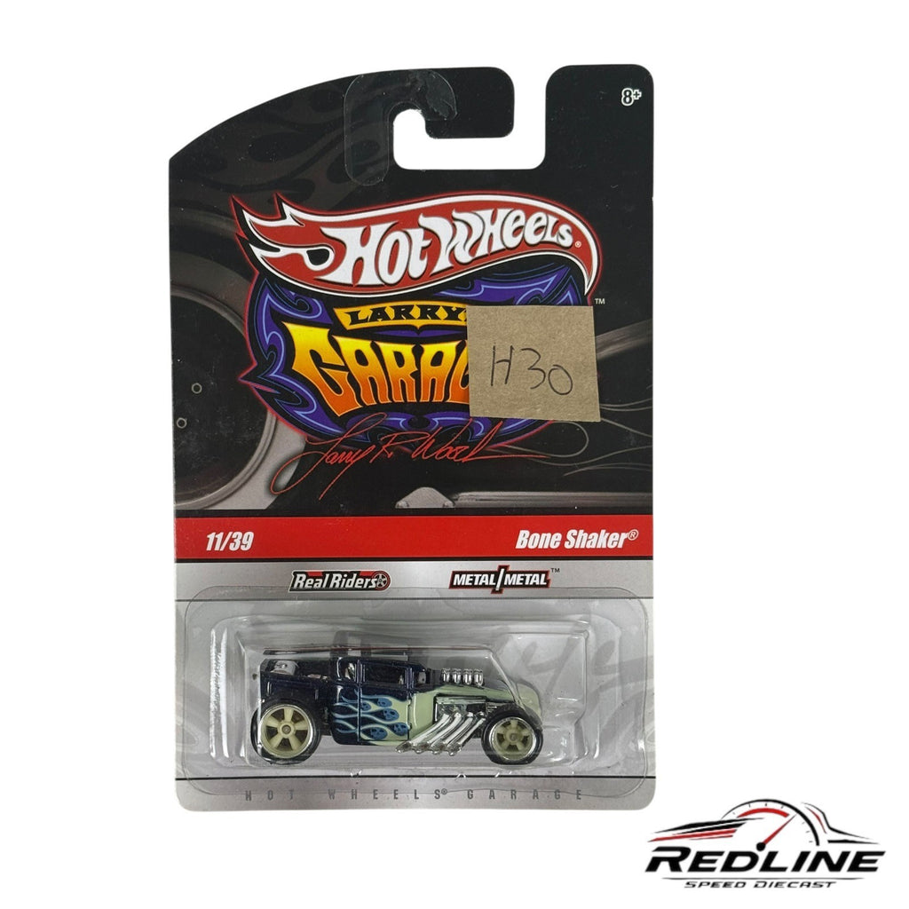 🇺🇸Hot Wheels Bone Shaker Chase Larry's Garage Series 2009 Blue H30🇺🇸