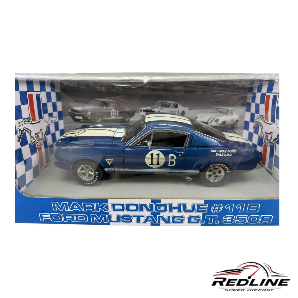 🇺🇸GMP Mark Donohue #11B Blue 1965 FORD MUSTANG G.T. 350R 1:18 GS🇺🇸