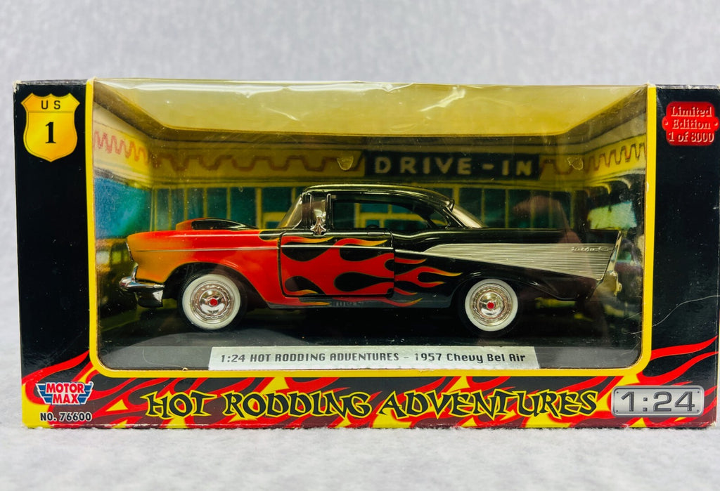 🇺🇸Motor Max Hot Rodding Adventures 57 Chevy 1:24 Scale 1 Of 8,000🇺🇸