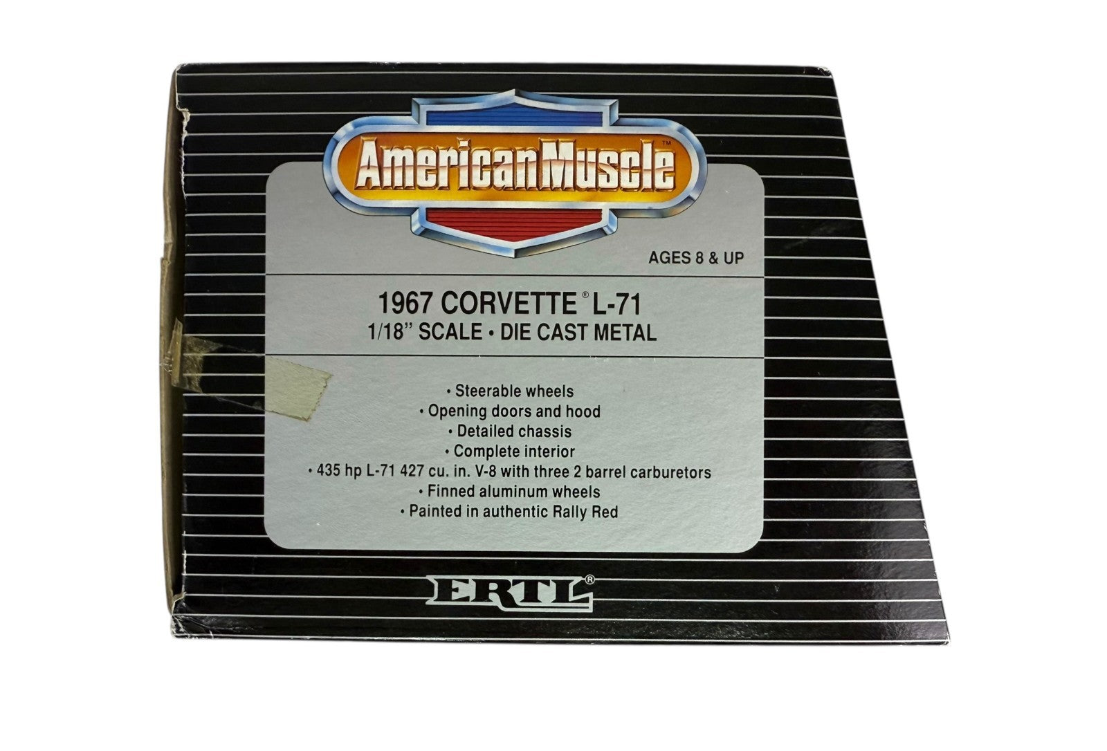 🇺🇸Ertl American Muscle 1967 Chevrolet Corvette L-71 Convertible Red 1:18 GS