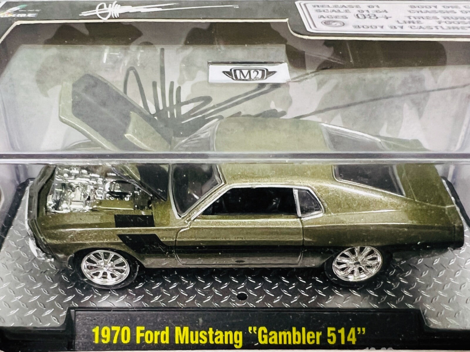 🐎🐎🐎M2 Machines 1970 Ford Mustang Foose Gambler 514 Die Cast Car H26🐎🐎🐎