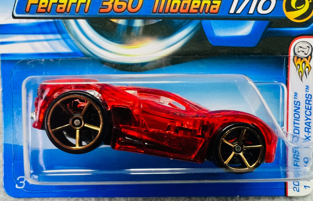 🇮🇹Hot Wheels 2005 First Editions X-Raycers Ferrari 360 Modena Red H23🇮🇹