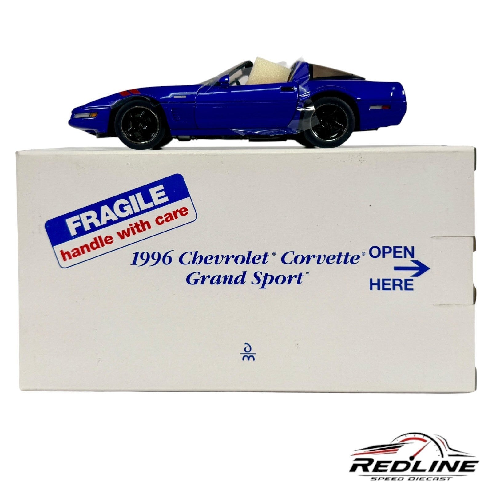 🦅🦅Danbury Mint 1996 Corvette Grand Sport Coupe Admiral Blue 1:24 C2🦅🦅