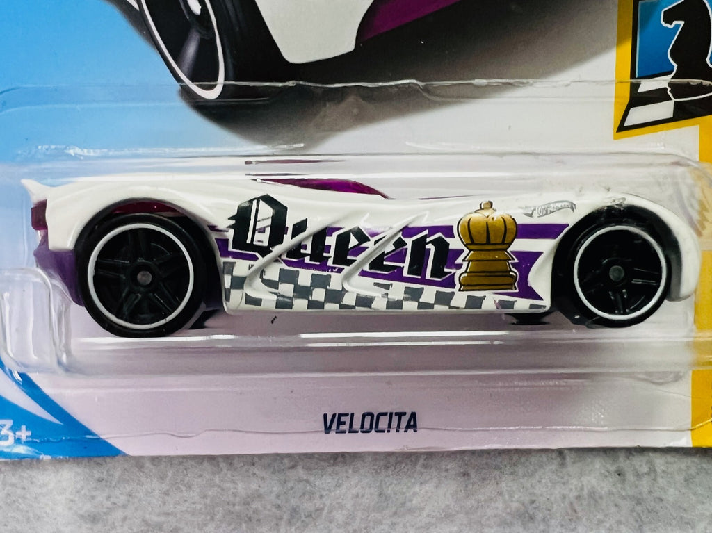 🔥🔥🔥Hot Wheels VELOCITA White Queen  HW Checkmate H27🔥🔥🔥