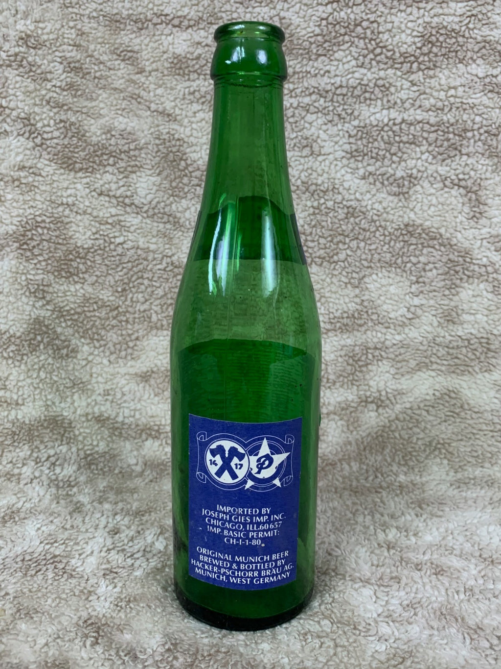 🍺🇧🇪 Rare Old HACKER-PSCHORR Munich Dark Beer Bottle  Empty GERMANY BB2🇧🇪 🍺
