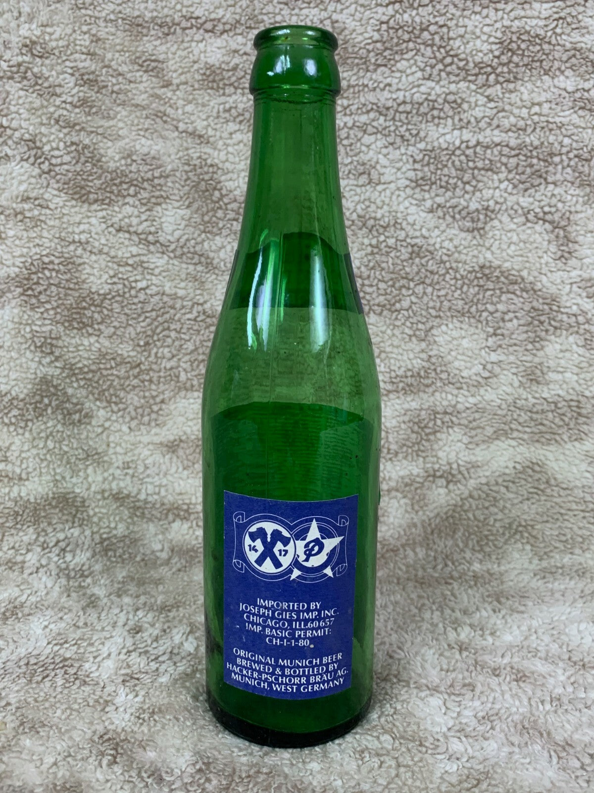 🍺🇧🇪 Rare Old HACKER-PSCHORR Munich Dark Beer Bottle  Empty GERMANY BB2🇧🇪 🍺