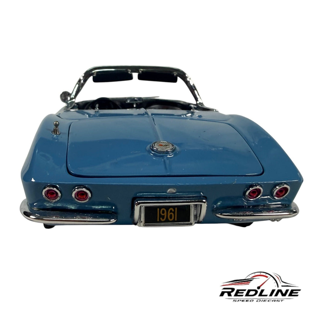 🇺🇸Danbury Mint Limited Edition 1961 Chevrolet Corvette Blue w/Box 1:24 C2🇺🇸