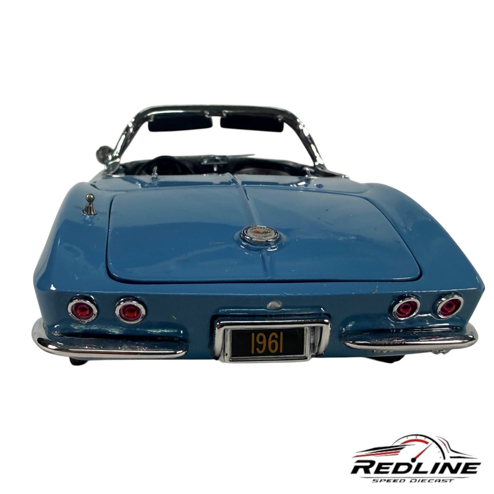 🇺🇸Danbury Mint Limited Edition 1961 Chevrolet Corvette Blue w/Box 1:24 C2🇺🇸