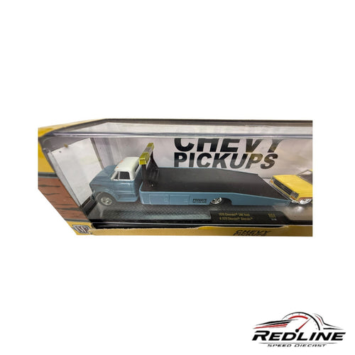 M2 MACHINES 1970 CHEVROLET C60 TRUCK BLUE & 1979 CHEVROLET SILVERADO 23-06 D3