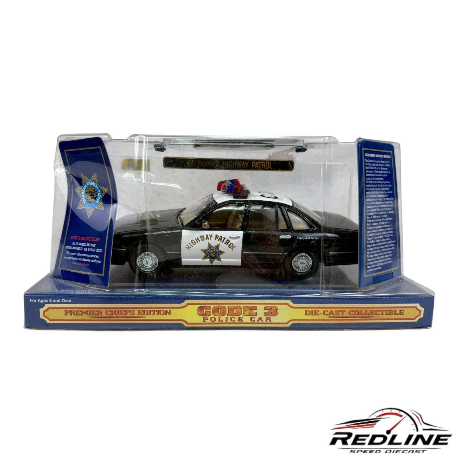🦅CODE 3 California Highway Patrol CHP Ford Crown Victoria Police Car 1:24 HW🦅