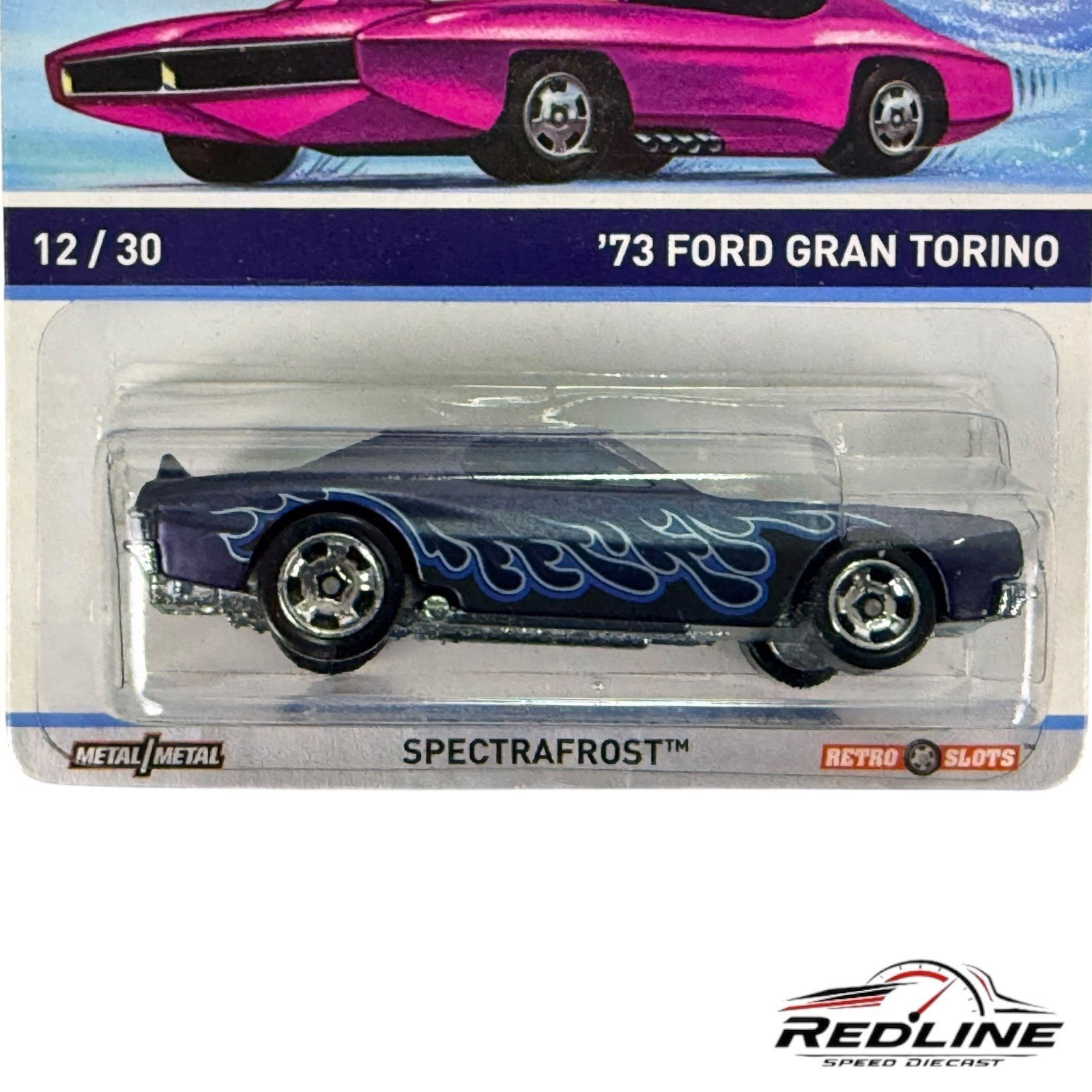 🇺🇸Hot Wheels Cool Classics '73 Ford Gran Torino #12/30 Spectrafrost H27🇺🇸
