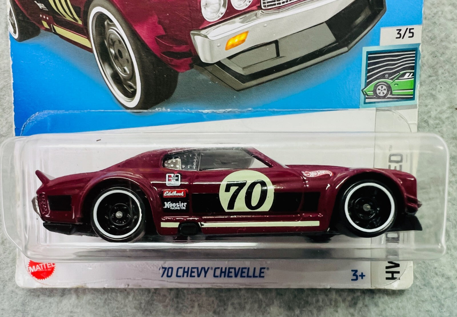 🇺🇸🇺🇸HOT WHEELS '70 Chevelle SS Maroon Car HW Contoured Chevrolet H27🇺🇸🇺🇸
