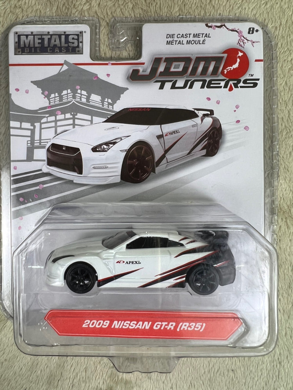 🎌🎌JADA METALS DIE CAST JDM TUNERS 2009 NISSAN GT-R (R35) 1/64 WHITE HW16🎌🎌