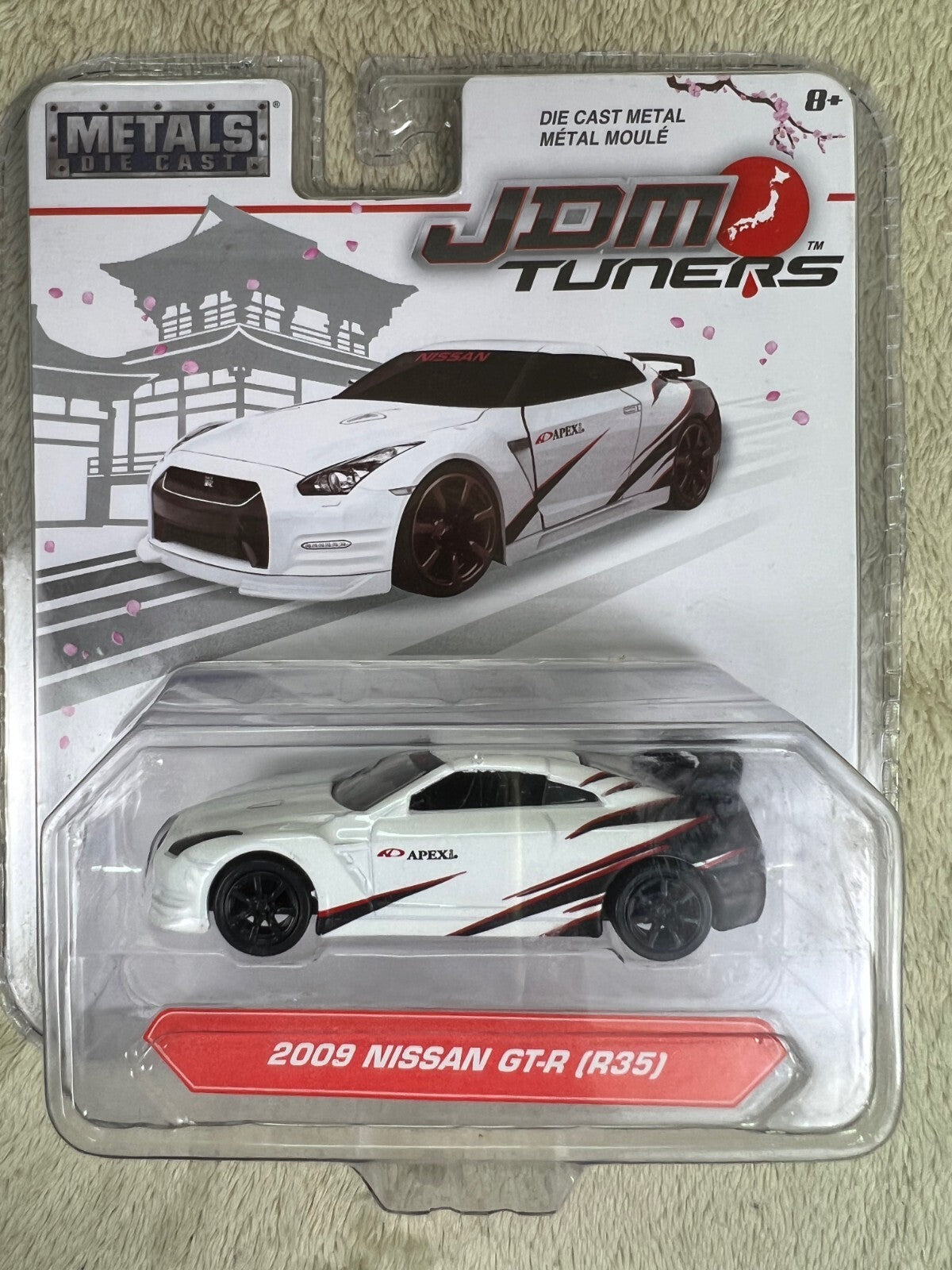 🎌🎌JADA METALS DIE CAST JDM TUNERS 2009 NISSAN GT-R (R35) 1/64 WHITE HW16🎌🎌