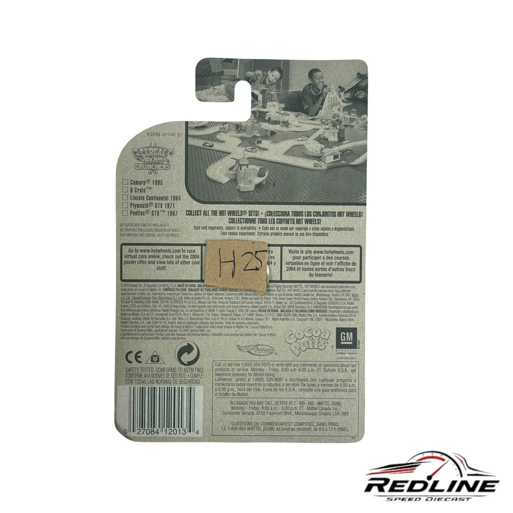 🦅 Hotwheels 1967 Pontiac GTO Cocoa Puffs Cereal Crunchers H25🦅