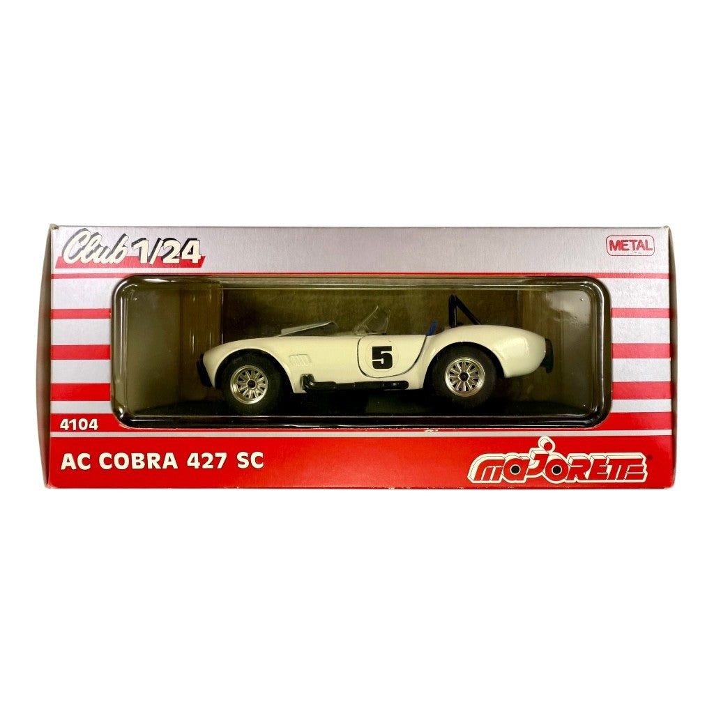 🇺🇸🇺🇸Majorette CLUB 1:24 Metal WHITE AC COBRA 427 #5🇺🇸🇺🇸