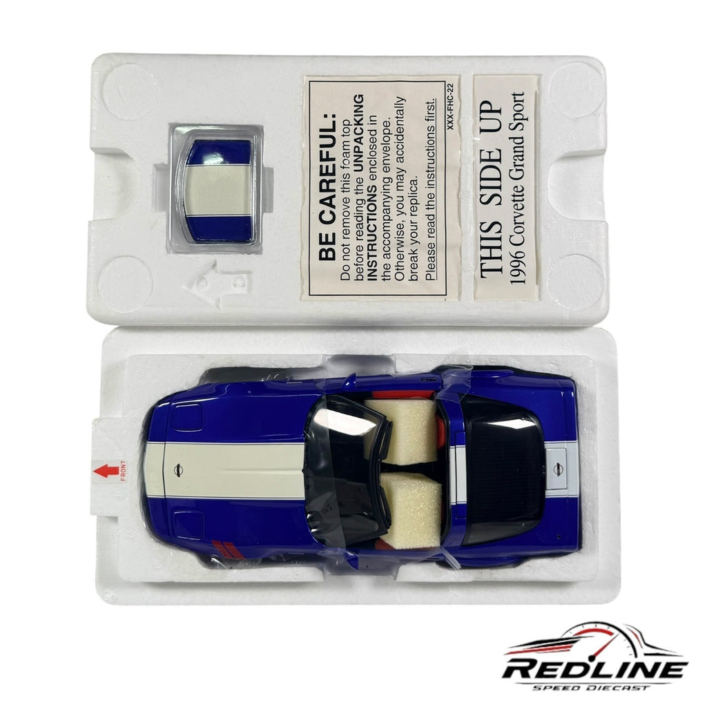 🦅🦅Danbury Mint 1996 Corvette Grand Sport Coupe Admiral Blue 1:24 C2🦅🦅