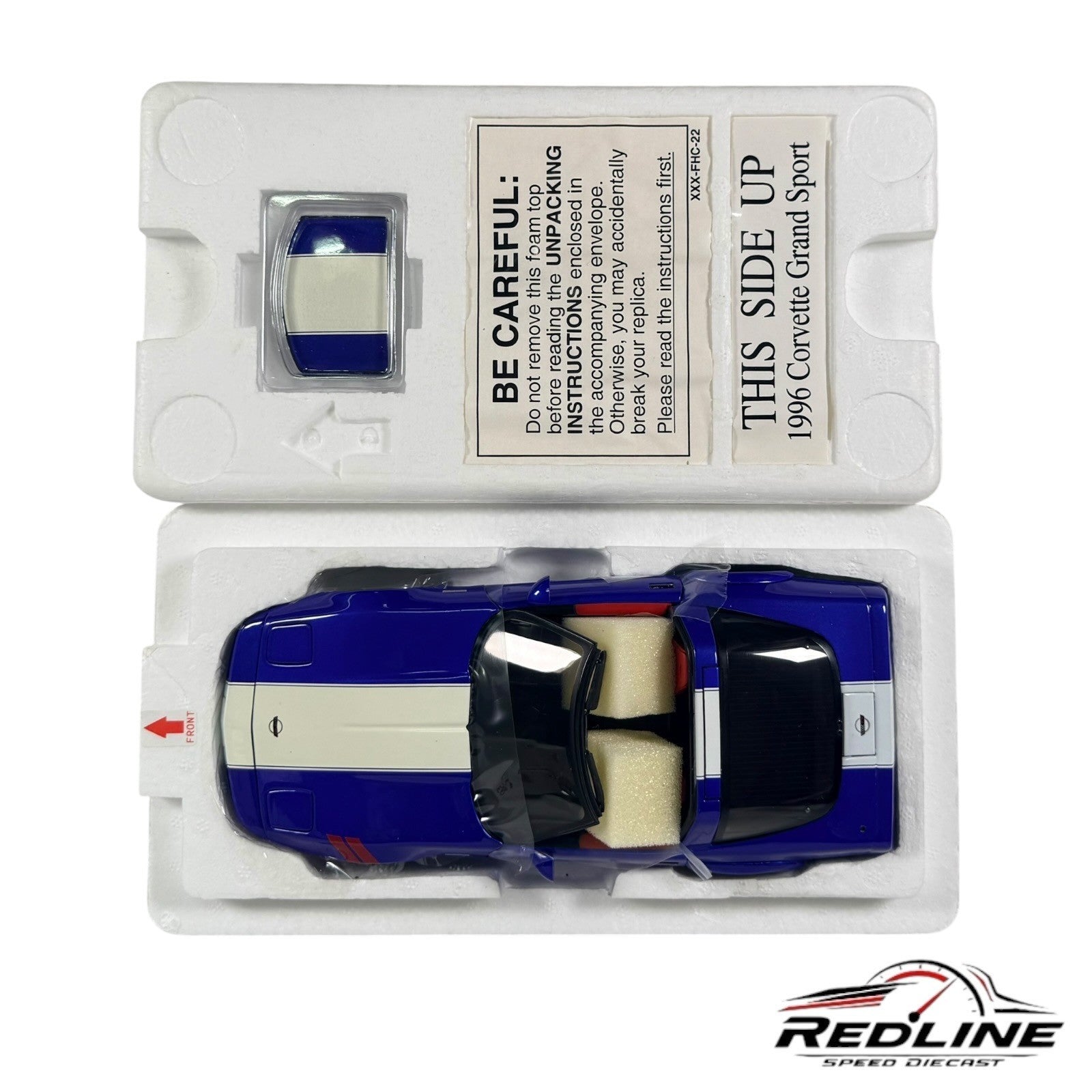 🦅🦅Danbury Mint 1996 Corvette Grand Sport Coupe Admiral Blue 1:24 C2🦅🦅