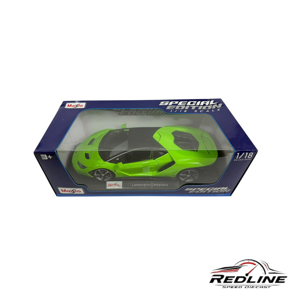 🇮🇹Maisto Special Edition Lamborghini Centenario Lime Green  1:18 C1🇮🇹