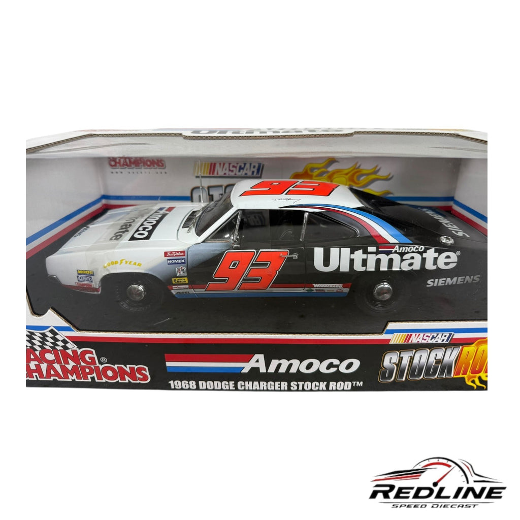 🇺🇸RACING CHAMPIONS Amoco 1968 Dodge Charger Stock Rod 1:18 B3🇺🇸