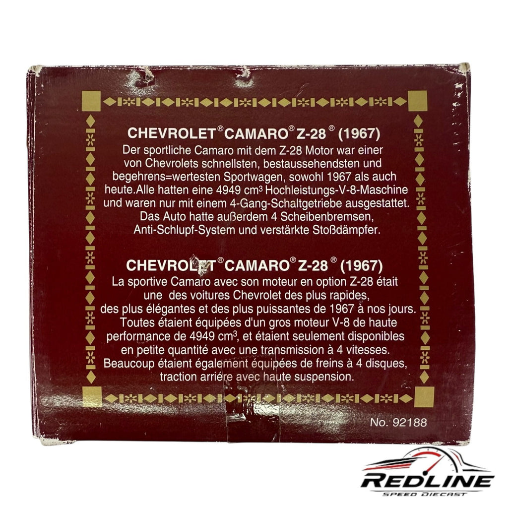 🇺🇸🇺🇸Road Legends 1967 Chevy Camaro Z/28 White/Orang Stripe 1:18🇺🇸🇺🇸