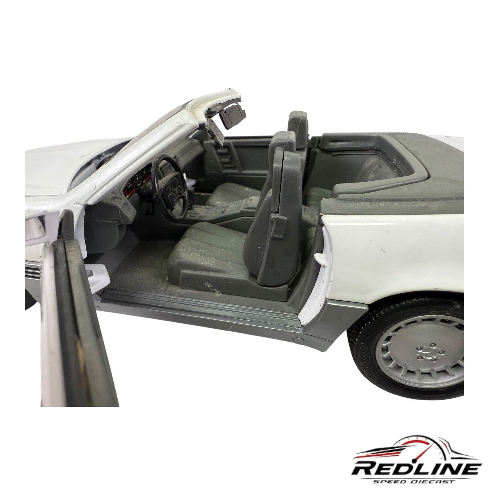 🇩🇪Road Tough Collection Die Cast Mercedes-Benz 500SL 1989 WHITE 1:18🇩🇪