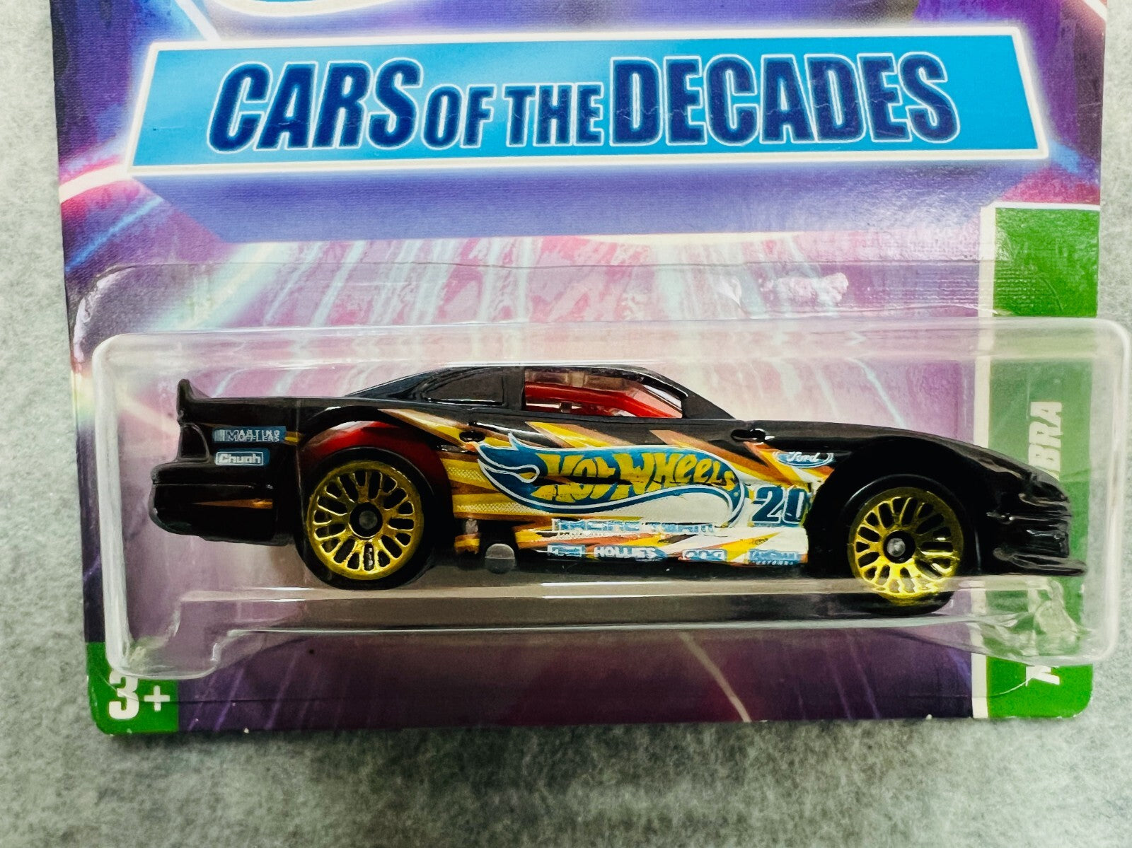 🇺🇸🇺🇸Hot Wheels Cars of the Decades-The 90s Mustang Cobra Black H23🇺🇸🇺🇸