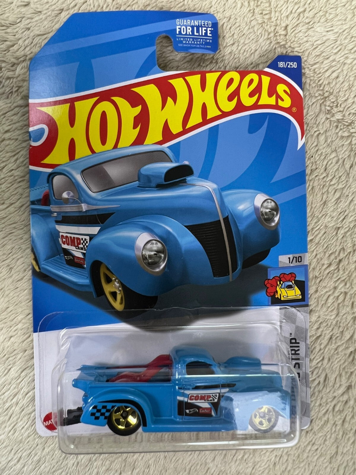 🇺🇸 Hot Wheels '40 Ford Pickup Truck HW Drag Strip1 Edelbrock Comp Cams H13🇺🇸