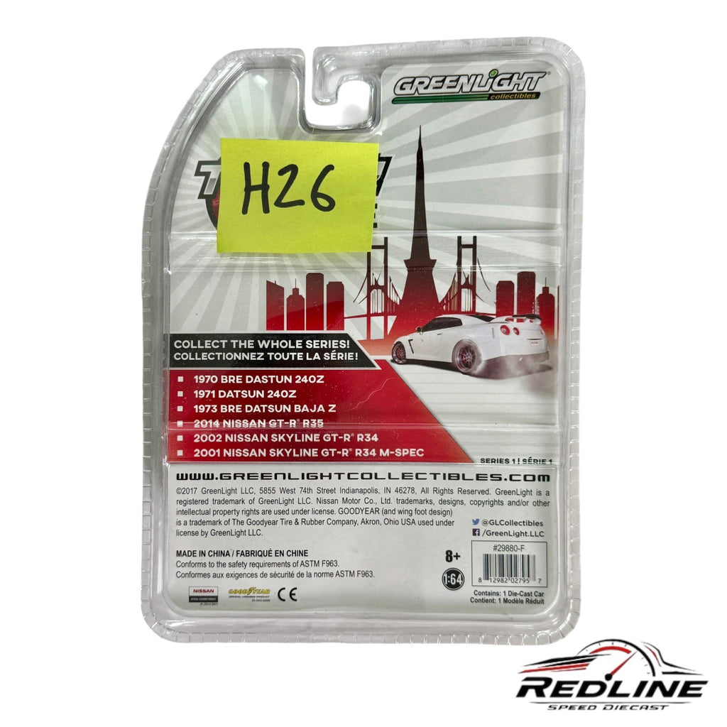 🎌🎌Greenlight Tokyo Torque 2014 Nissan GT-R R35 White 1:64 H26🎌🎌