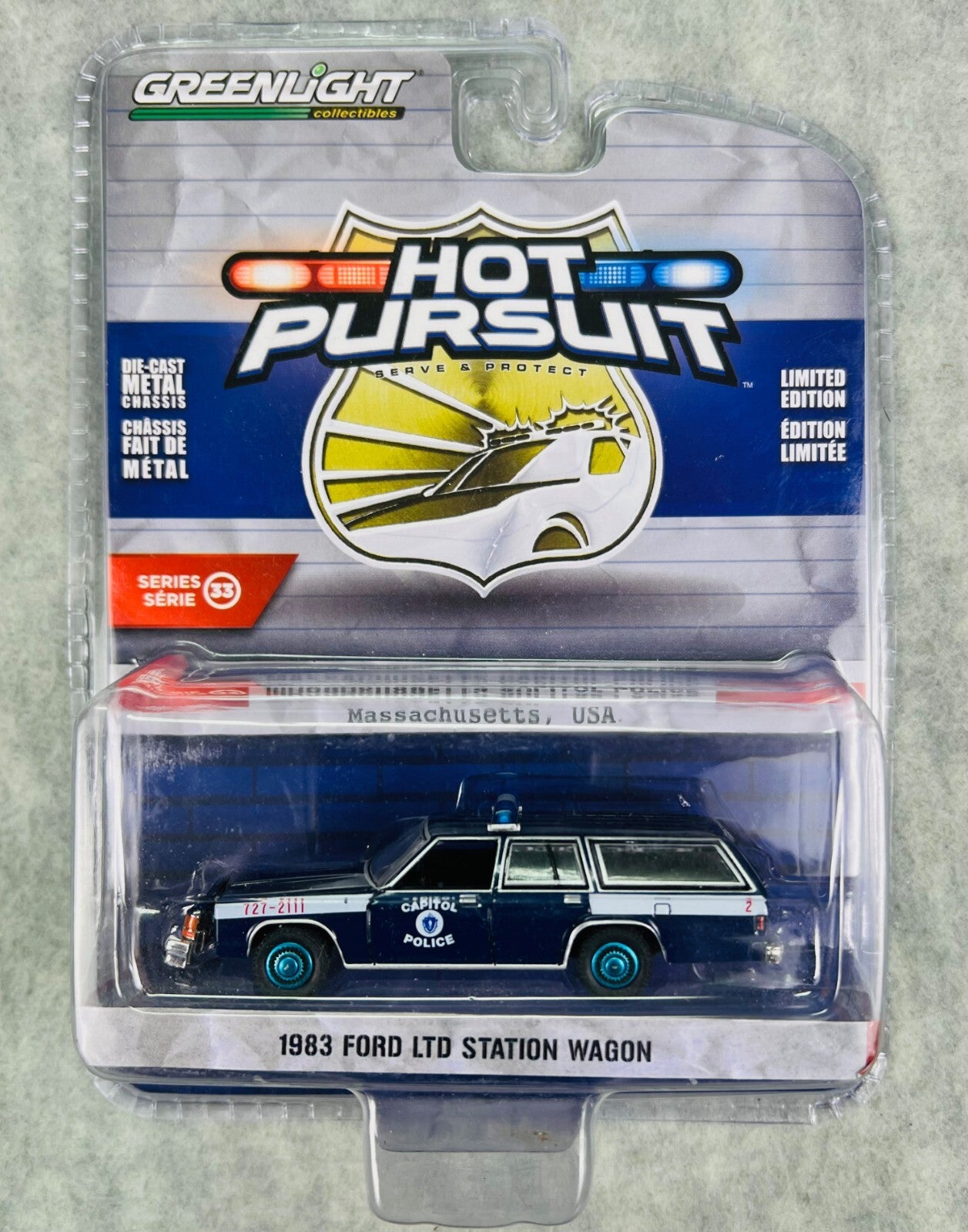 🔥🔥Greenlight 1983 Ford LTD Station Wagon Massachusetts Capital Police H33🔥🔥