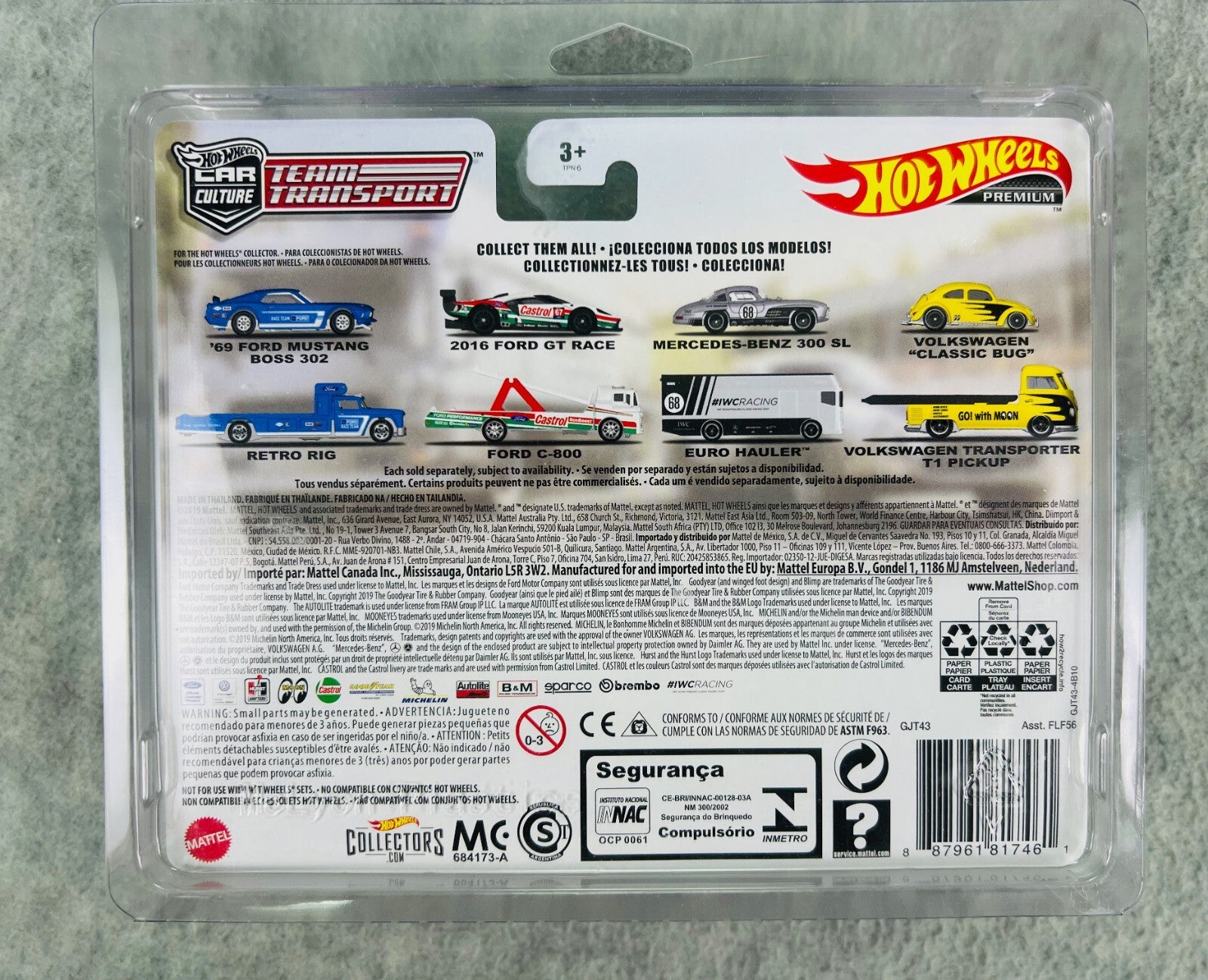 🇩🇪Hot Wheels Team Transport Mercedes-Benz 300 SL & Euro Hauler IWC Racing🇩🇪