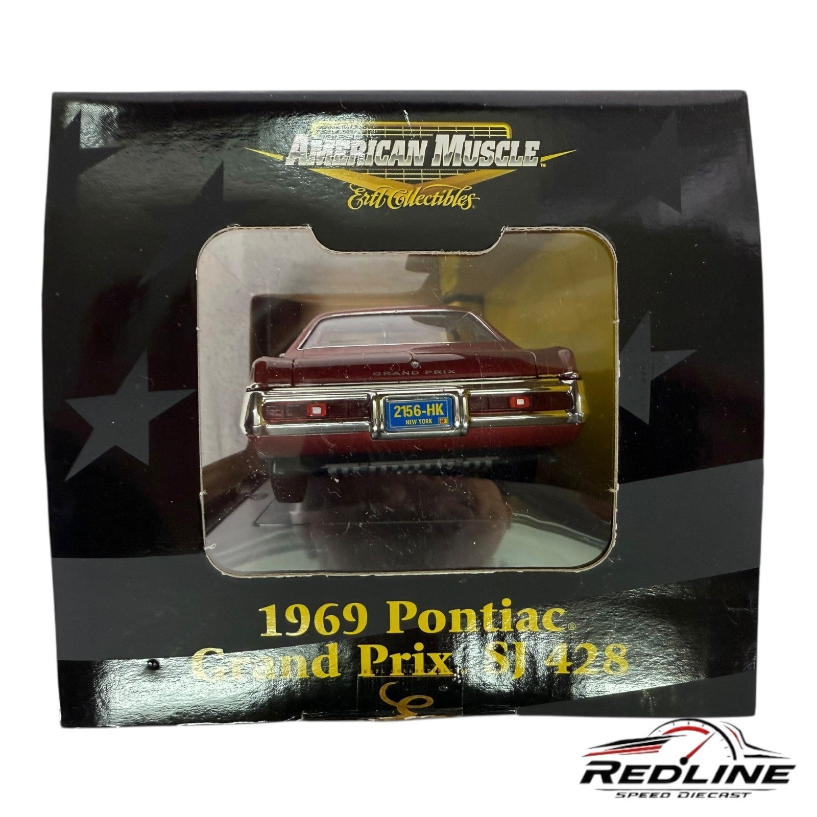 🇺🇸ERTL American Muscle 1969 Pontiac Grand Prix SJ 428 Maroon 1:18 C3🇺🇸