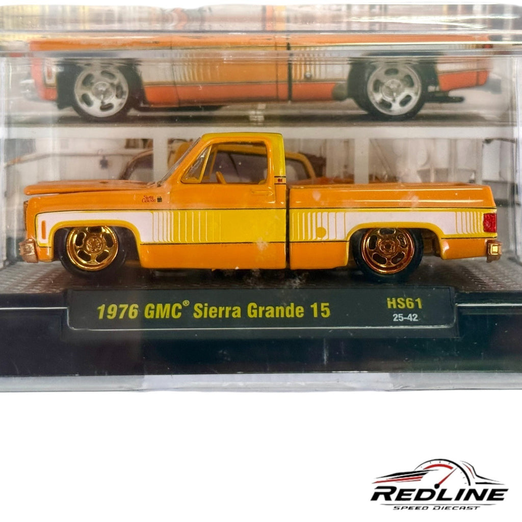 M2 Machines Hobby Exclusive 1976 GMC Sierra Grande Pickup Orange Slice CHASE H33