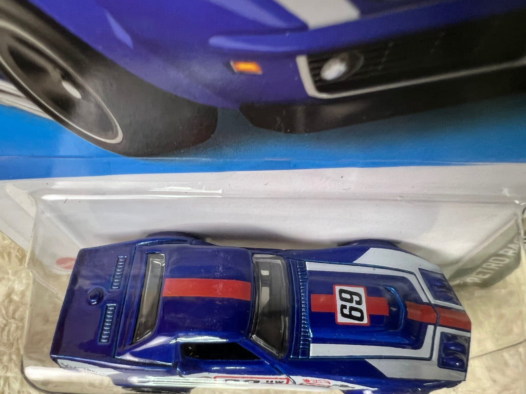 🇺🇸Hot Wheels '69 COPO Corvette Blue Red & White Stripes Retro Racers HW19🇺🇸